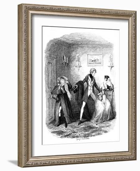 The Elopement, Early-Mid 19th Century-George Cruikshank-Framed Giclee Print