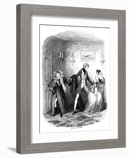 The Elopement, Early-Mid 19th Century-George Cruikshank-Framed Giclee Print