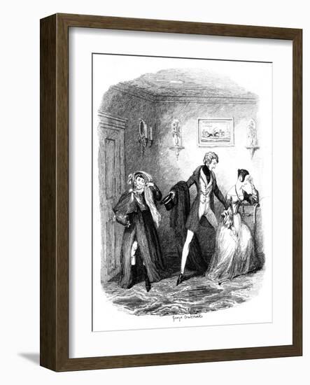 The Elopement, Early-Mid 19th Century-George Cruikshank-Framed Giclee Print