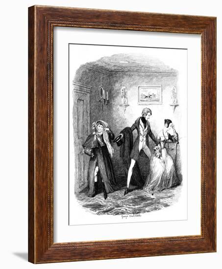 The Elopement, Early-Mid 19th Century-George Cruikshank-Framed Giclee Print