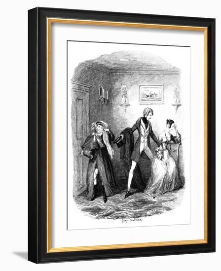 The Elopement, Early-Mid 19th Century-George Cruikshank-Framed Giclee Print