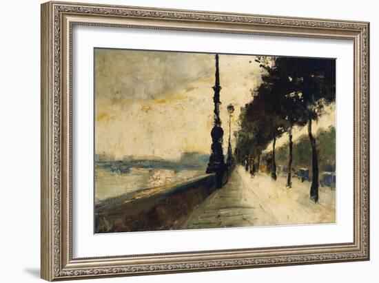 The Embankment, London-Lesser Ury-Framed Giclee Print