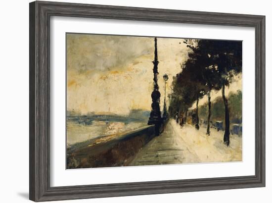 The Embankment, London-Lesser Ury-Framed Giclee Print