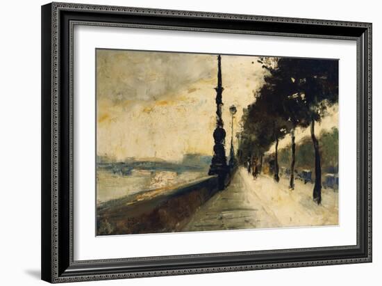 The Embankment, London-Lesser Ury-Framed Giclee Print