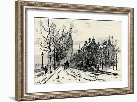 The Embankment, Westminster', c1892, (1894)-Herbert Menzies Marshall-Framed Giclee Print