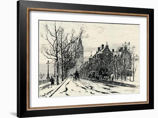 The Embankment, Westminster', c1892, (1894)-Herbert Menzies Marshall-Framed Giclee Print