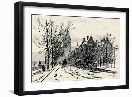 The Embankment, Westminster', c1892, (1894)-Herbert Menzies Marshall-Framed Giclee Print