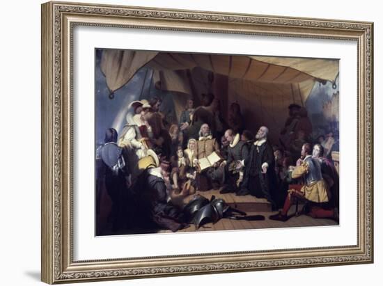 The Embarcation of the Pilgrims-Robert Walter Weir-Framed Giclee Print