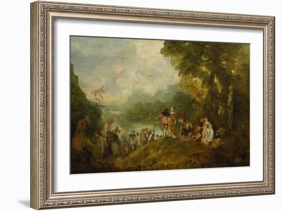 The Embarkation for Cythera, 1717-Jean Antoine Watteau-Framed Giclee Print