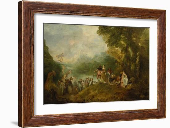 The Embarkation for Cythera, 1717-Jean Antoine Watteau-Framed Giclee Print