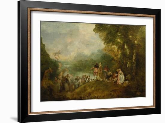 The Embarkation for Cythera, 1717-Jean Antoine Watteau-Framed Giclee Print