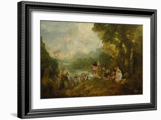 The Embarkation for Cythera, 1717-Jean Antoine Watteau-Framed Giclee Print