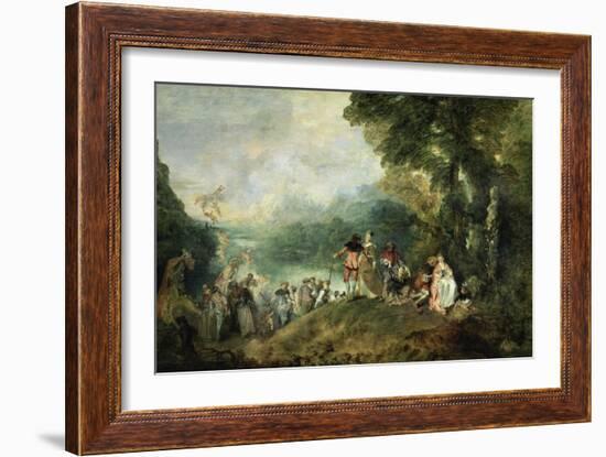 The Embarkation for Cythera-Jean Antoine Watteau-Framed Giclee Print