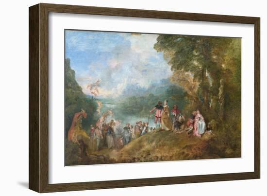 The Embarkation for Cythera-Jean Antoine Watteau-Framed Giclee Print