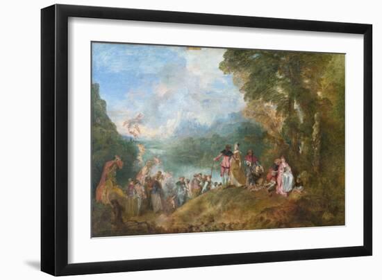 The Embarkation for Cythera-Jean Antoine Watteau-Framed Giclee Print