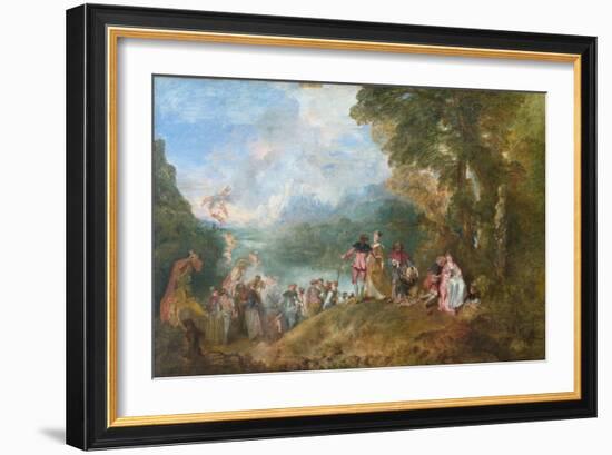 The Embarkation for Cythera-Jean Antoine Watteau-Framed Giclee Print