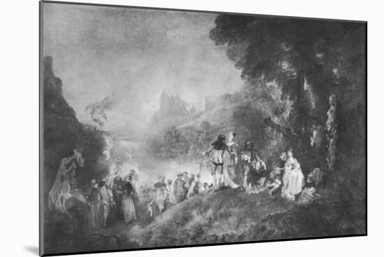 'The Embarkation for the Island of Cytherea', 1717, (1912)-Jean-Antoine Watteau-Mounted Giclee Print