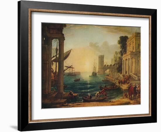 'The Embarkation of the Queen of Sheba', 1648, (c1915)-Claude Lorrain-Framed Giclee Print