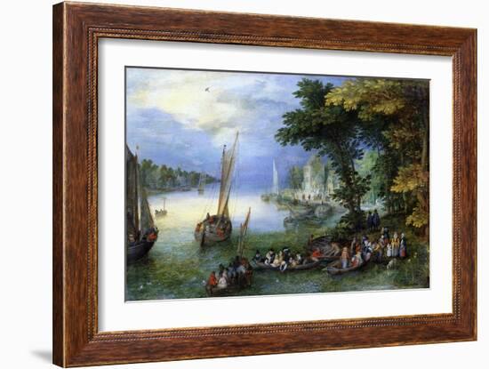 The Embarkation (Oil on Canvas)-Jan the Elder Brueghel-Framed Giclee Print
