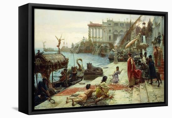 The Embarkment of a Roman Queen (Oil on Canvas)-Ettore Forti-Framed Premier Image Canvas