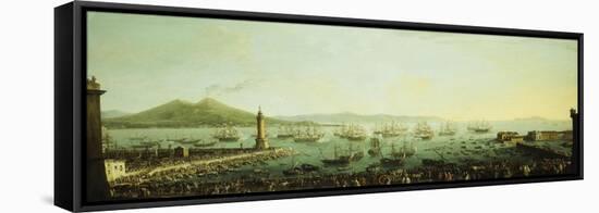 The Embarkment of King Charles III from Naples-Antonio Joli-Framed Premier Image Canvas