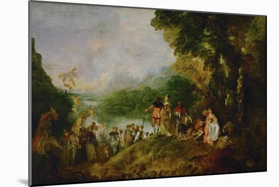 The Embarkment to Cythera-Jean Antoine Watteau-Mounted Giclee Print