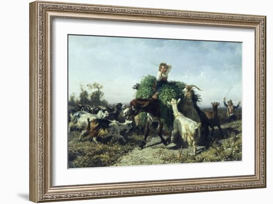 The Embarrassed Donkey, 1856-Filippo Palizzi-Framed Giclee Print