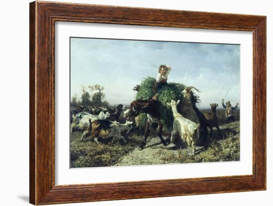 The Embarrassed Donkey, 1856-Filippo Palizzi-Framed Giclee Print