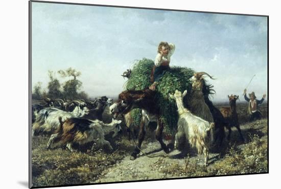 The Embarrassed Donkey, 1856-Filippo Palizzi-Mounted Giclee Print