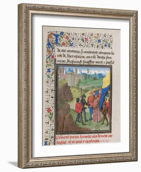 The Embassy of Peter the Hermit and Herluin to Kerbogha, 1460s-null-Framed Giclee Print