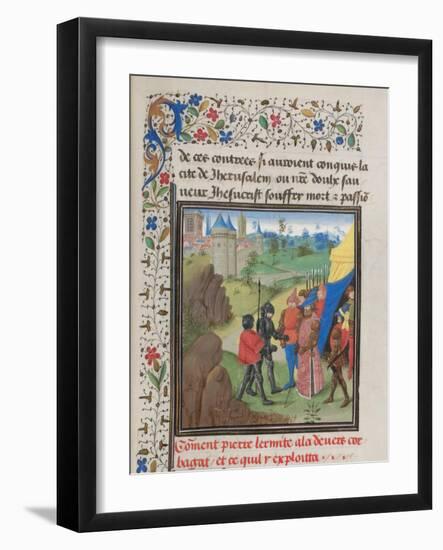 The Embassy of Peter the Hermit and Herluin to Kerbogha, 1460s-null-Framed Giclee Print