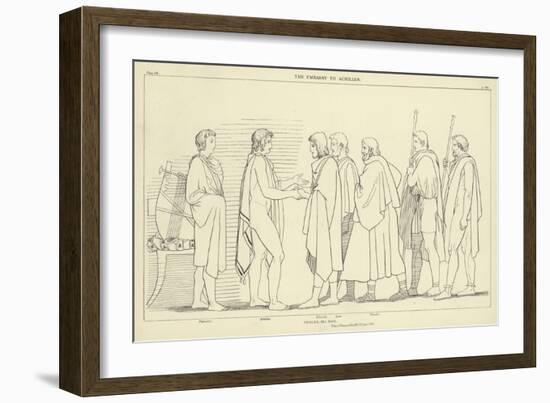 The Embassy to Achilles-John Flaxman-Framed Giclee Print