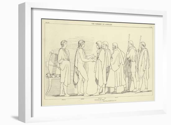 The Embassy to Achilles-John Flaxman-Framed Giclee Print