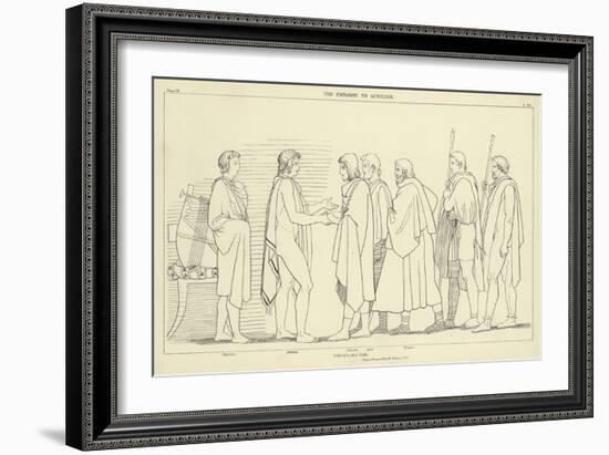 The Embassy to Achilles-John Flaxman-Framed Giclee Print