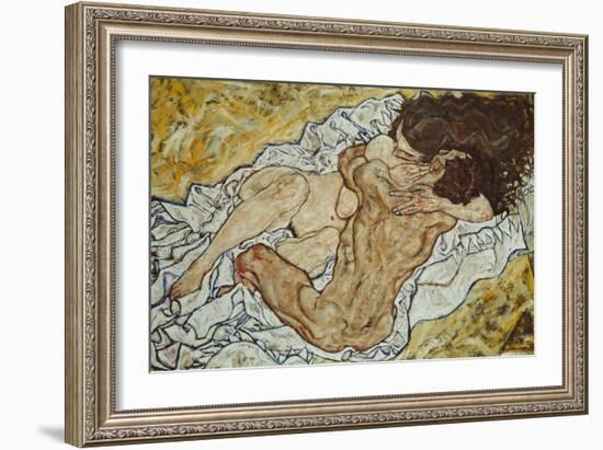 The Embrace (Lovers II,), 1917-Egon Schiele-Framed Giclee Print