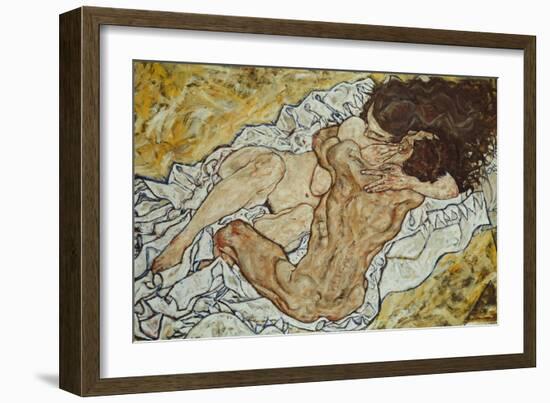 The Embrace (Lovers II,), 1917-Egon Schiele-Framed Giclee Print