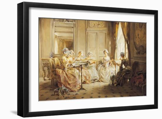 The Embroidery Lesson-Madeleine Lemaire-Framed Giclee Print