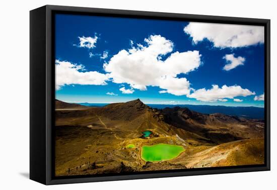 The Emerald Lakes, Tongariro National Park, UNESCO World Heritage Site, North Island, New Zealand-Laura Grier-Framed Premier Image Canvas