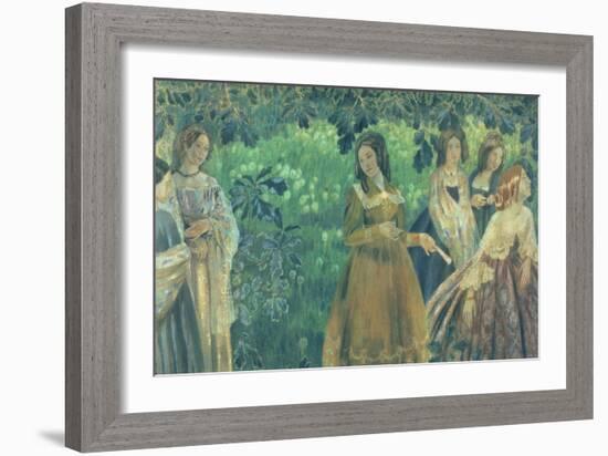 The Emerald Necklace, 1903-04-Viktor Elpidiforovich Borisov-musatov-Framed Giclee Print