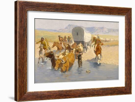 The Emigrants, C.1904 (Oil on Canvas)-Frederic Remington-Framed Giclee Print