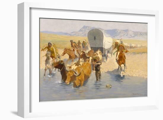The Emigrants, C.1904 (Oil on Canvas)-Frederic Remington-Framed Giclee Print