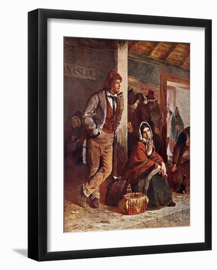 The Emigrants - from painting by Erskine Nicol-Erskine Nicol-Framed Giclee Print