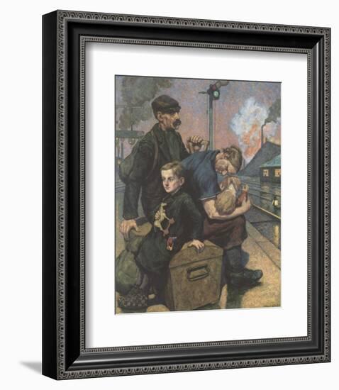 The Emigrants-Hans Baluschek-Framed Premium Giclee Print