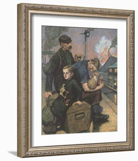 The Emigrants-Hans Baluschek-Framed Premium Giclee Print