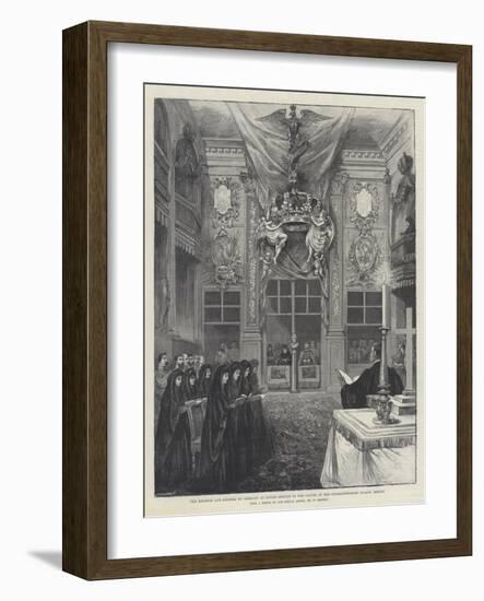 The Emperor and Empress of Germany at Divine Service in the Chapel of the Charlottenburg Palace-William 'Crimea' Simpson-Framed Giclee Print