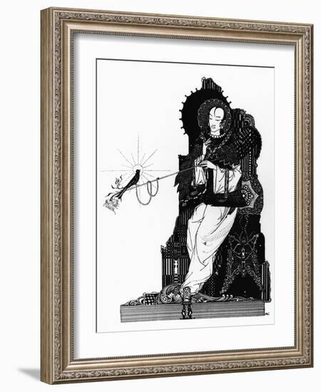 The Emperor and the Nightingale, Illustration for "The Nightingale"-Harry Clarke-Framed Giclee Print
