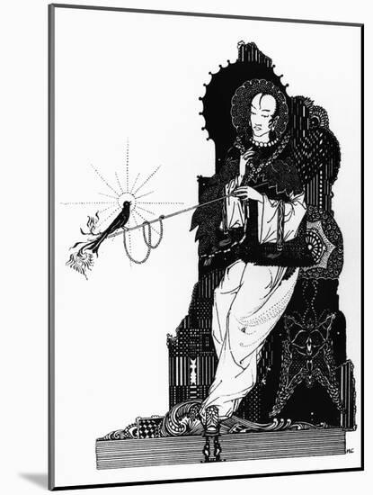 The Emperor and the Nightingale, Illustration for "The Nightingale"-Harry Clarke-Mounted Giclee Print