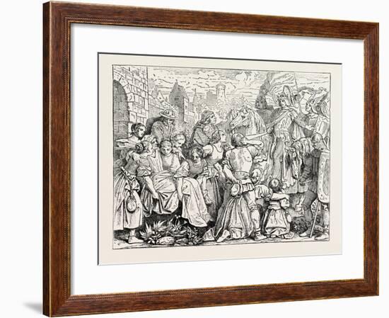 The Emperor Conrad III and the Women of Weinsberg-null-Framed Giclee Print
