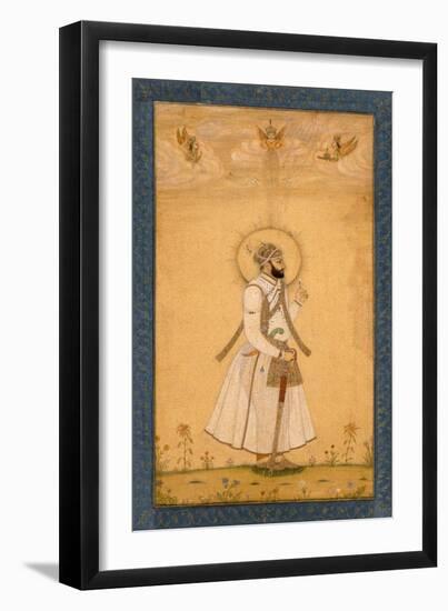 The Emperor Farrukhsiyar (1683-1719) from the Large Clive Album-Mughal-Framed Giclee Print
