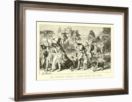 The Emperor Leopold I Flying before the Turks-null-Framed Giclee Print